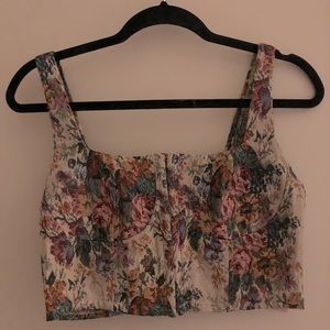 Floral bustier never worn